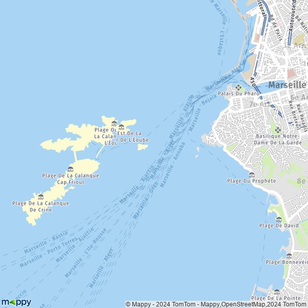 La carte pour la ville de 7e Arrondissement, Marseille